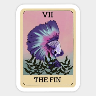 Relatable Bad Translated Tarot Card - The Fin Sticker